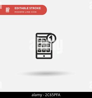 Apps Simple vector icon. Illustration symbol design template for web mobile UI element. Perfect color modern pictogram on editable stroke. Apps icons Stock Vector
