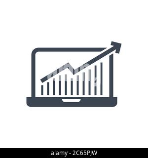 Growth Traffic Vector Glyph Icon Stock Vector