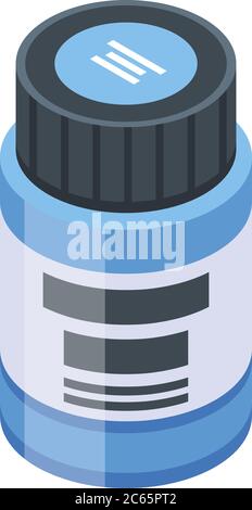 Clothes paint jar icon, isometric style Stock Vector