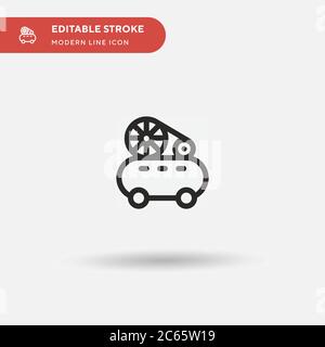 Compressor Simple vector icon. Illustration symbol design template for web mobile UI element. Perfect color modern pictogram on editable stroke. Compr Stock Vector