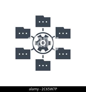 Data Menagement Vector Glyph Icon Stock Vector