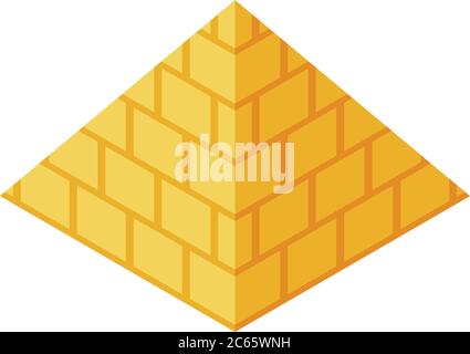 Egypt pyramide icon, isometric style Stock Vector