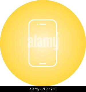 Unique Smartphone Line Vector Icon Stock Vector