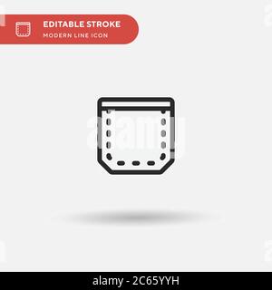 Pocket Simple vector icon. Illustration symbol design template for web mobile UI element. Perfect color modern pictogram on editable stroke. Pocket ic Stock Vector
