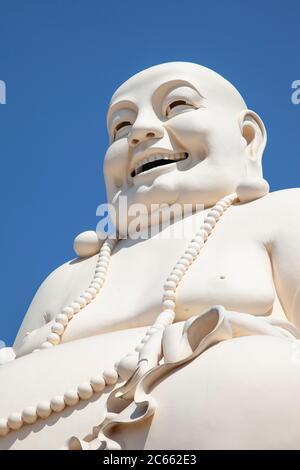 Vinh Trang Buddhist temple. Big Happy Buddha statue. My Tho. Vietnam ...