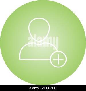 Unique Add Account Vector Line Icon Stock Vector