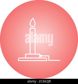 Unique Bunsen Burner Vector Glyph Icon Stock Vector