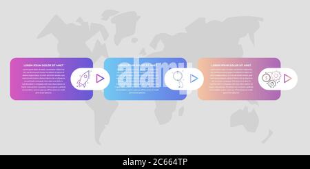 Timeline creative design 3D infographics template. Business vector illustration with 3 options, arrows. Can be used for diagrams, presentations, workf Stock Vector