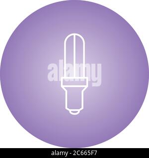Unique Energy Saver Bulb Vector Line Icon Stock Vector
