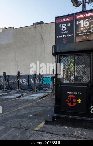 Empty parking lot in New York, USA Stock Photo