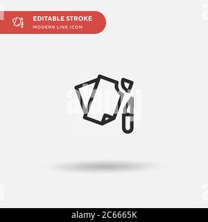 Paper Cutter Simple vector icon. Illustration symbol design template for web mobile UI element. Perfect color modern pictogram on editable stroke. Pap Stock Vector