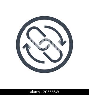 Backlinks Line Vector Glyph Icon Stock Vector