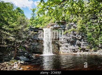 Waterfall in Minnewaska State Park Preserve, New York, United States Stock Photo