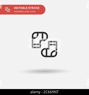 Baby Socks Simple vector icon. Illustration symbol design template for web mobile UI element. Perfect color modern pictogram on editable stroke. Baby Stock Vector