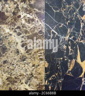 texture set of different kinds of stones Stock Photo