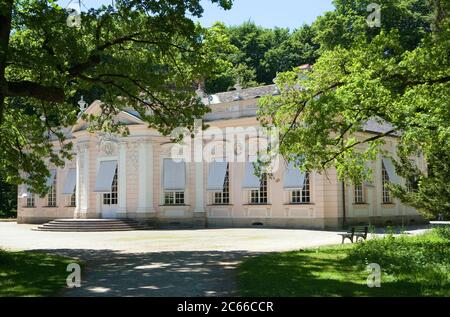 Munich, Amalienburg, one of the garden pavilions in Nymphenburg Palace Park, designed by court architect Francois Cuvilliès, built 1734 - 1739 by Elector Karl Albrecht for his wife Maria Amalia, pleasure and hunting lodge Stock Photo