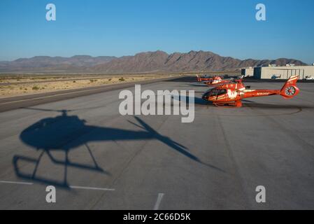 Helicopter flight over Grand Canyon, USA Stock Photo