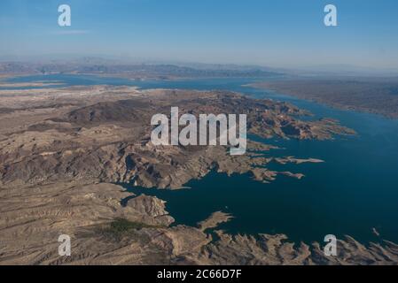 Helicopter flight over Grand Canyon, USA Stock Photo