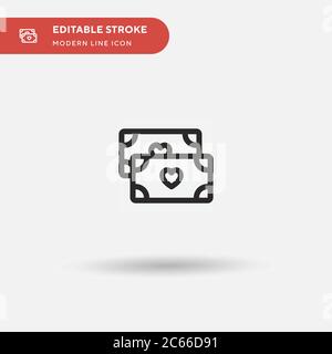 Contribution Simple vector icon. Illustration symbol design template for web mobile UI element. Perfect color modern pictogram on editable stroke. Con Stock Vector