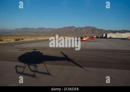 Helicopter flight over Grand Canyon, USA Stock Photo