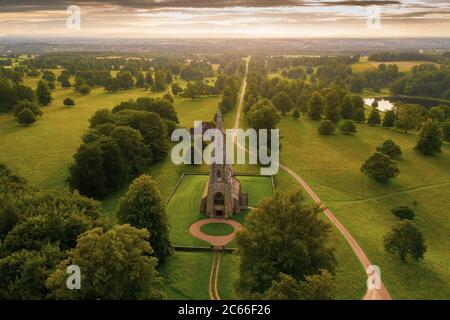 Fountains Abbey is one of the largest and best preserved ruined Cistercian monasteries in England Stock Photo