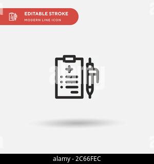 Clipboard Simple vector icon. Illustration symbol design template for web mobile UI element. Perfect color modern pictogram on editable stroke. Clipboard icons for your business project Stock Vector