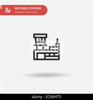 Airport Simple vector icon. Illustration symbol design template for web mobile UI element. Perfect color modern pictogram on editable stroke. Airport icons for your business project Stock Vector
