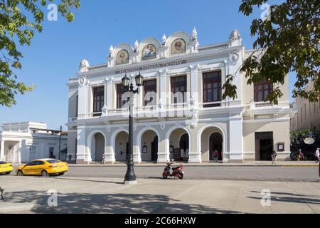 Cuba, Havana, Cienfuegos, Parque José Martí, Teatro Tomas Terry Stock Photo