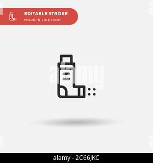 Inhalator Simple vector icon. Illustration symbol design template for web mobile UI element. Perfect color modern pictogram on editable stroke. Inhalator icons for your business project Stock Vector