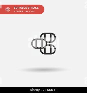 Caramel Simple vector icon. Illustration symbol design template for web mobile UI element. Perfect color modern pictogram on editable stroke. Caramel icons for your business project Stock Vector