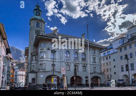 Town hall in Bolzano, South Tyrol, Trentino, Italy, Europe Stock Photo