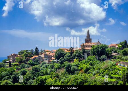 Artist's place and mountain village Groznjan, Istria, Croatia, Europe Stock Photo