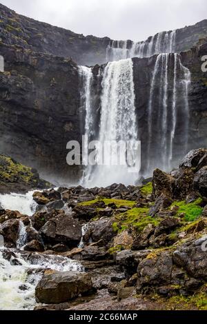 Fossa Waterfall on island Bordoy in the Faroe Islands Stock Photo - Alamy
