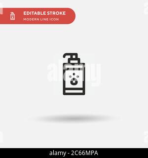 Pet Shampoo Simple vector icon. Illustration symbol design template for web mobile UI element. Perfect color modern pictogram on editable stroke. Pet Stock Vector
