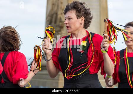 Traditional Dancing at the Whitby folk Week in 2014 Stock Photo