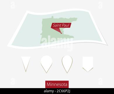 Administrative and Road Map of Saint Paul, Minnesota, United