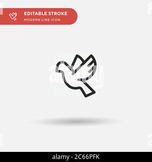 Pigeon Simple vector icon. Illustration symbol design template for web mobile UI element. Perfect color modern pictogram on editable stroke. Pigeon icons for your business project Stock Vector
