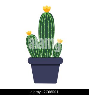 Cactus Icon on white background Vector Illustration Stock Vector