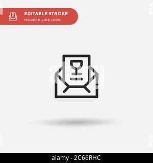 Invitation Simple vector icon. Illustration symbol design template for web mobile UI element. Perfect color modern pictogram on editable stroke. Invitation icons for your business project Stock Vector