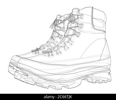 Mens boot concept. 3D illustration Stock Photo