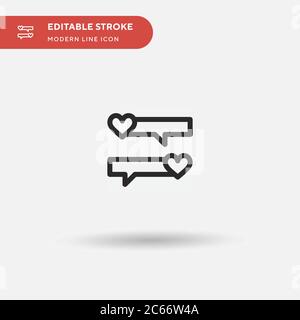 Comments Simple vector icon. Illustration symbol design template for web mobile UI element. Perfect color modern pictogram on editable stroke. Comment Stock Vector