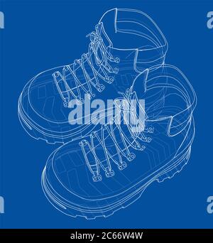 Mens boot concept. 3D illustration Stock Photo