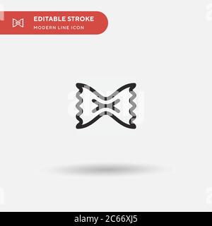 Farfalle Simple vector icon. Illustration symbol design template for web mobile UI element. Perfect color modern pictogram on editable stroke. Farfall Stock Vector