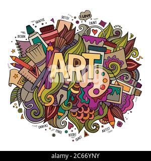 Art hand lettering and doodles elements. Stock Vector