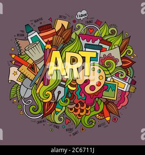 Art hand lettering and doodles elements. Stock Vector