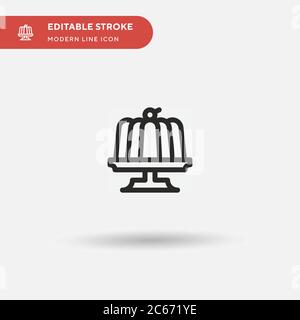 Jelly Simple vector icon. Illustration symbol design template for web mobile UI element. Perfect color modern pictogram on editable stroke. Jelly icon Stock Vector