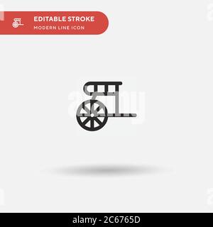 Chariot Simple vector icon. Illustration symbol design template for web mobile UI element. Perfect color modern pictogram on editable stroke. Chariot Stock Vector
