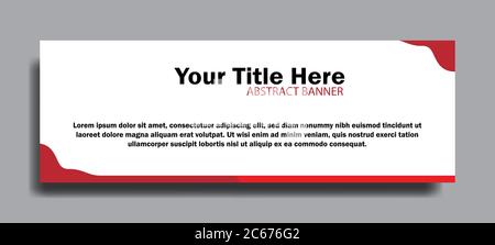 Elegant red web banners of standard sizes for sale. Design template vector Stock Vector