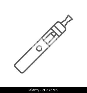Vaporizer electric cigarette vector icon symbol isolated on white background Stock Vector