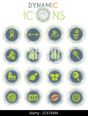 sport dynamic icons Stock Vector